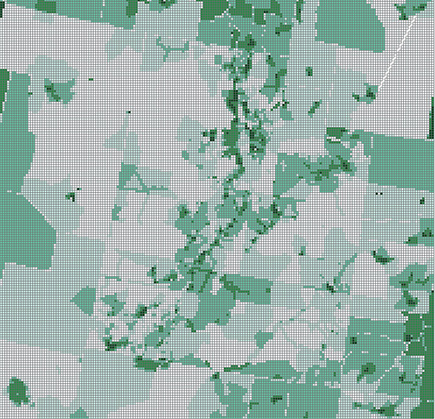 Full size population spatial surrogate prepared for the 4km photochemical modeling domain
