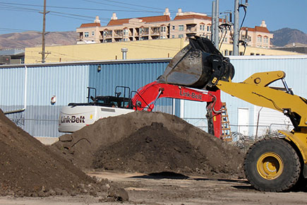 Utah Brownfields Grants: Image of tractors woking at Centro Civico in Salt Lake City